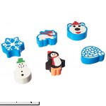 Amscan Christmas-Themed Winter Fun Erasers 12 Ct. | Party Favor  B0092W6IKS